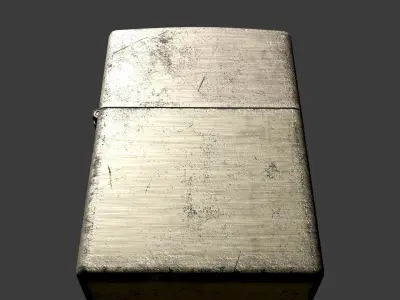 Old Zippo Lighter 3D model  Low-poly 3D model
