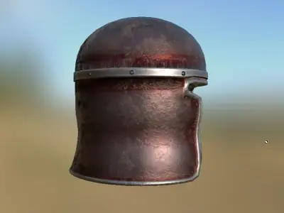 Barbute Helmet Low-poly 3D model