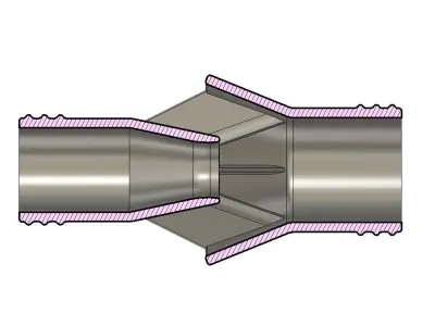 Water Suction Jet Pump Ejector vacuum 4 different sizes 3D print model