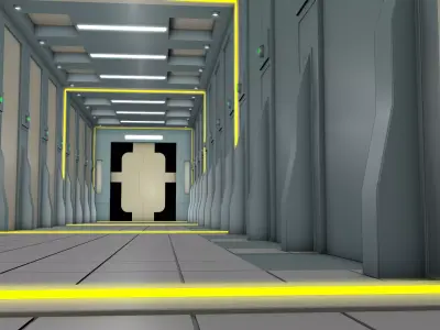 Sci Fi Corridor Laboratory 3D model