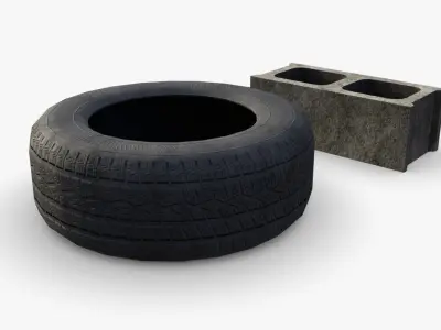 Debris 01 Low-poly 3D model