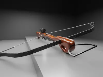 Medieval Retrofitted Crossbow Low-poly 3D model