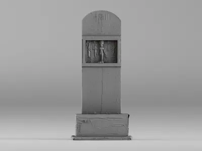 001637 3D Scan of Metternich Stele Ancient Egyptian Inscription 3D model