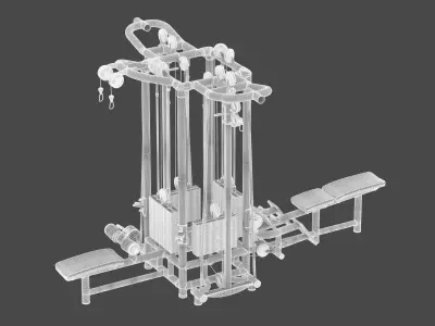 Technogym Cable Stations 4 Evolution 3D model