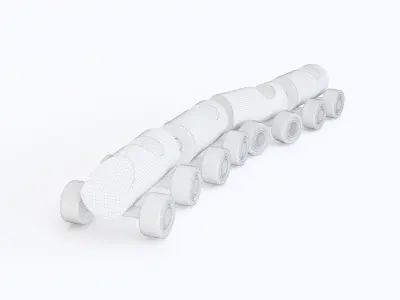 Wooden toy train 05 3D model