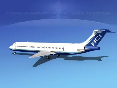 McDonnell Douglas MD-87 Air Charter Intl 3D model