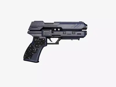 RedHood Pistol Low-poly 3D model