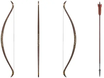 Legolas Mirkwood Bow Low-poly 3D model