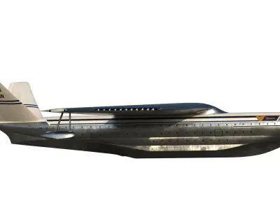 Saunders-Roe Queen Flying boat airliner 3D model