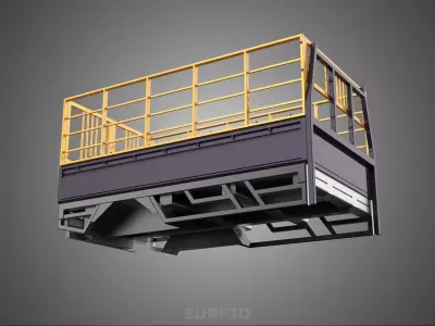 CARGO CAGE PICKUP TRUCK TRANSPORT DELIVERY LOGISTICS COMMERCIAL 3D model