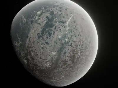 Planet Space Ready to game  Low-poly 3D model 10