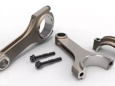 Connecting rod H profile 3D model