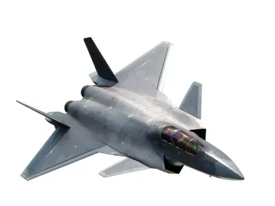 J-20S J20S J20AS J-20BS Chinese Tandem-Seat stealth fighter Low-poly 3D model
