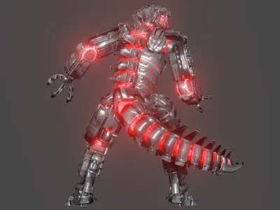 MechaGodzilla Low-poly 3D model