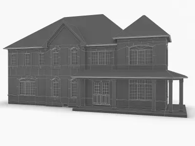 Cottage House 09  Low-poly 3D model