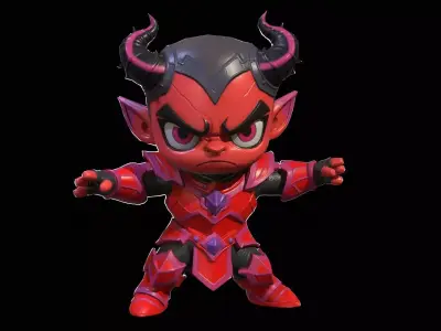 ChibiDemon6Pack1 Low-poly 3D model