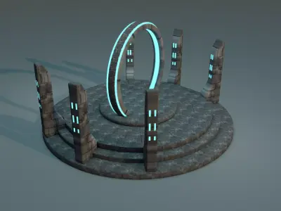 Portal Low-poly 3D model get
