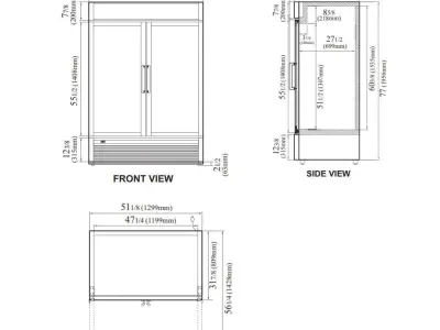 commercial refrigerator - turbo air - No-02 Low-poly 3D model