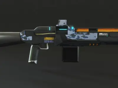 H-NYA-SMG Sub Machine Gun Low Poly Low-poly 3D model