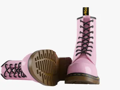 Womens Leather Boots 2 3D model