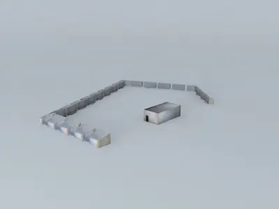 Puente Zuazo defensive batteries Free 3D model