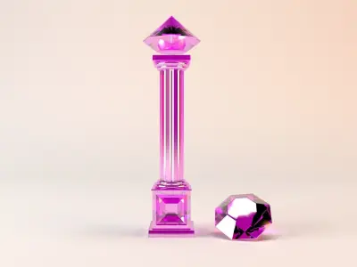 decorative column Free low-poly 3D model