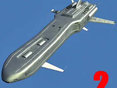 Set of 2 Spaceships 3D model