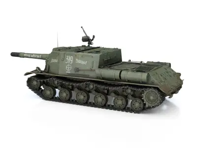 ISU-152 - 319 - Soviet heavy self-propelled gun 3D model