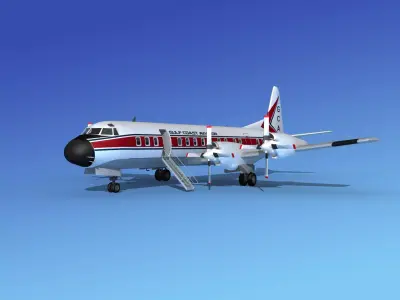 Lockheed L-188 Electra HP Gulf Coast Aviation 3D model
