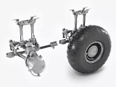 BTR and APC Suspension with Wheel 3D model