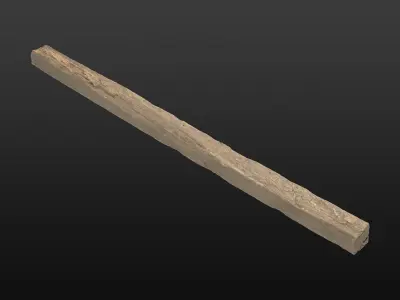 Wood Beam 02 3D model