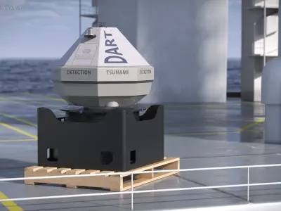 SAIC Marine Sensor Station with Cable Spool 3D model