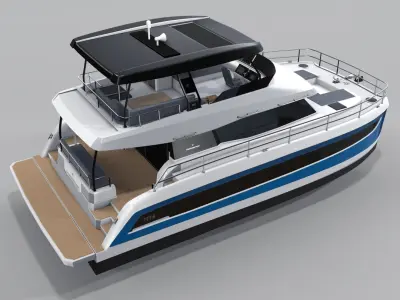 3D power catamaran FOUNTAINE PAJOT MY 6 3D model