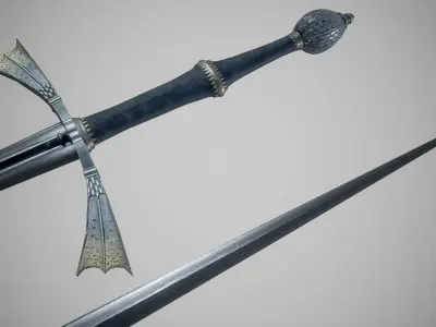 House of the Dragon sword Dark Sister - PBR Low-poly 3D model Low-poly 3D model