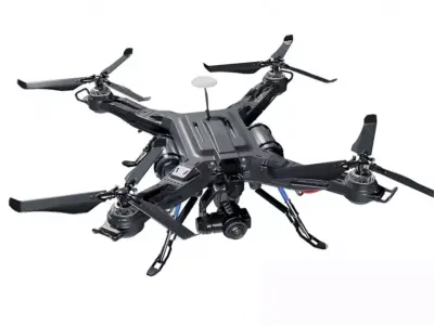 Multi rotor unmanned aerial vehicle Low-poly 3D model