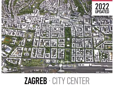Zagreb Low-poly 3D model