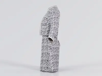 Pattern Decorated Historic Costume Low-poly 3D model