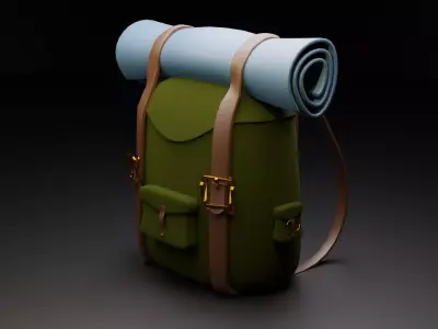 CampingBackpack Free low-poly 3D model