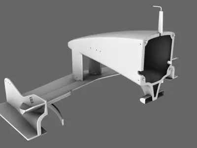 F1 2000 Front Nose Wing Free 3D model