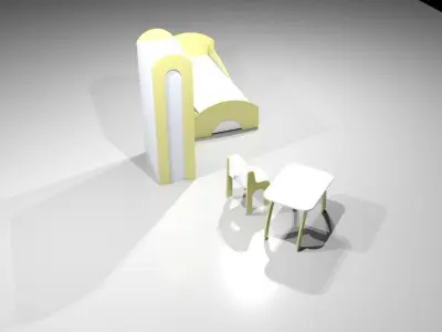 A set of children furniture Free 3D model
