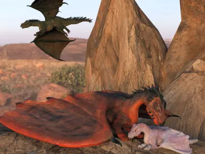 Tint Treasury for Celestial Dragonis Low-poly 3D model