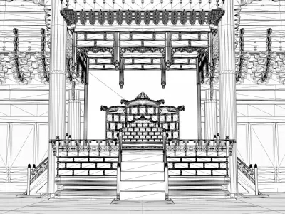 Korea Gyeongbokgung Geunjeongjeon - Joseon Palace 3D model
