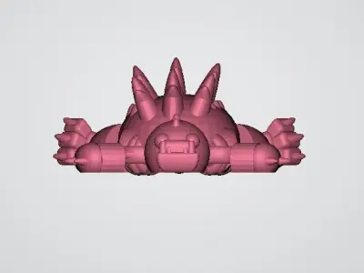 Stylized dragon 3D print model