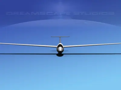 Venture Sailplane Low-poly 3D model