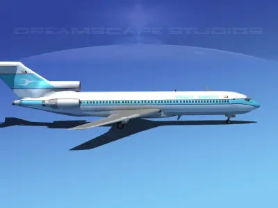 Boeing 727-200 Kuwait Airways 3D model
