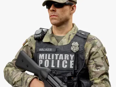 US Military Police Soldier 3D model