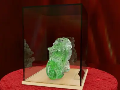 Chinese green cabbage crystal gem 3D model