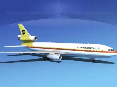 Douglas DC-10 Continental 1 3D model