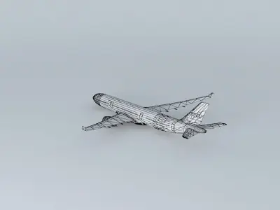Asiana Airlines Airbus A330 300 3D model