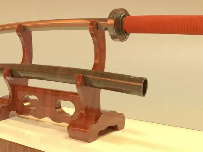 laos Katana Game asset Low-poly 3D model